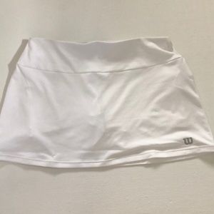 White tennis skirt